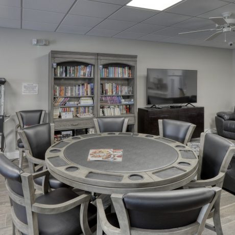 Lounge area with flatscreen TV and Game tables