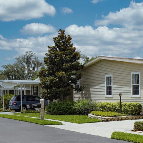 Street view of homes in Country Villa Estates